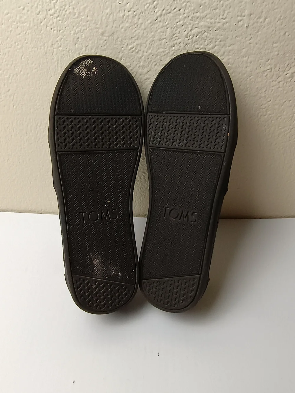 Toms Alpargata Classic Youth 4 Black Cosmic Glitter Slip-On Canvas Flat Shoes